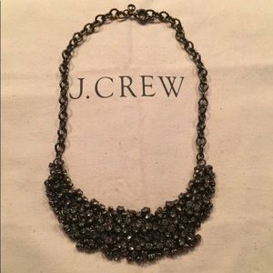Jcrew gunmetal crystal necklace
